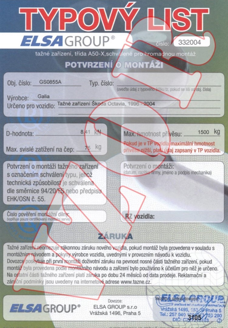 Typový list